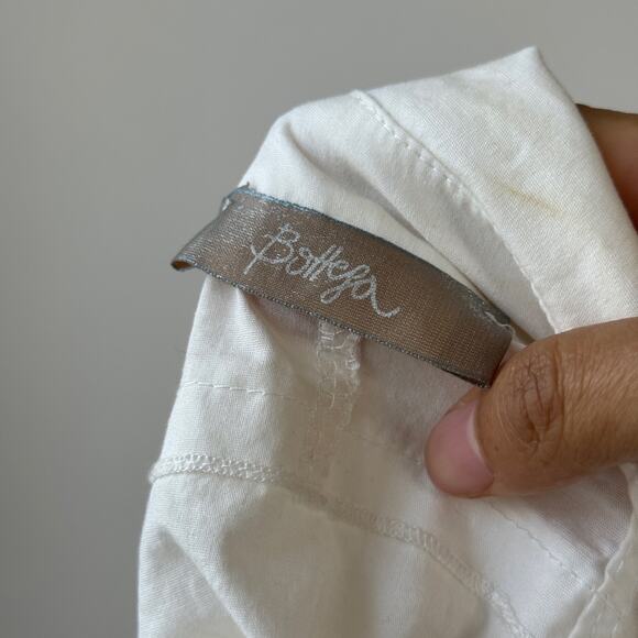 Vintage Italian patchwork lace & cotton appliqué button-down blouse (Medium) - Picture 10 of 10